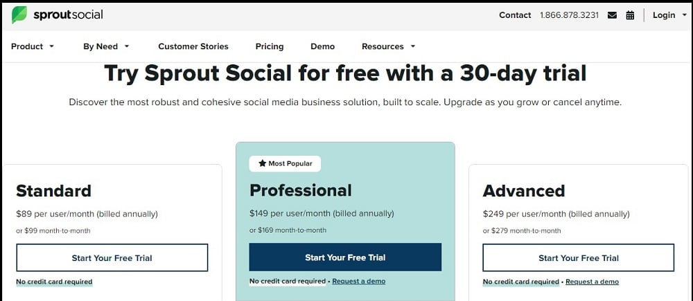 SproutSocial Homepage