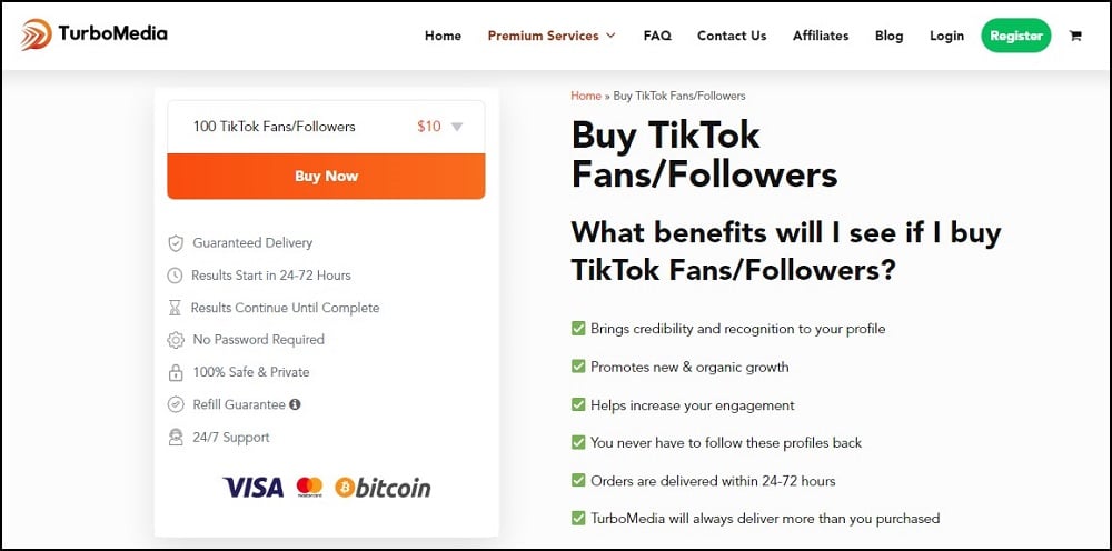 Buy Tik Tok Followers for TurboMedia