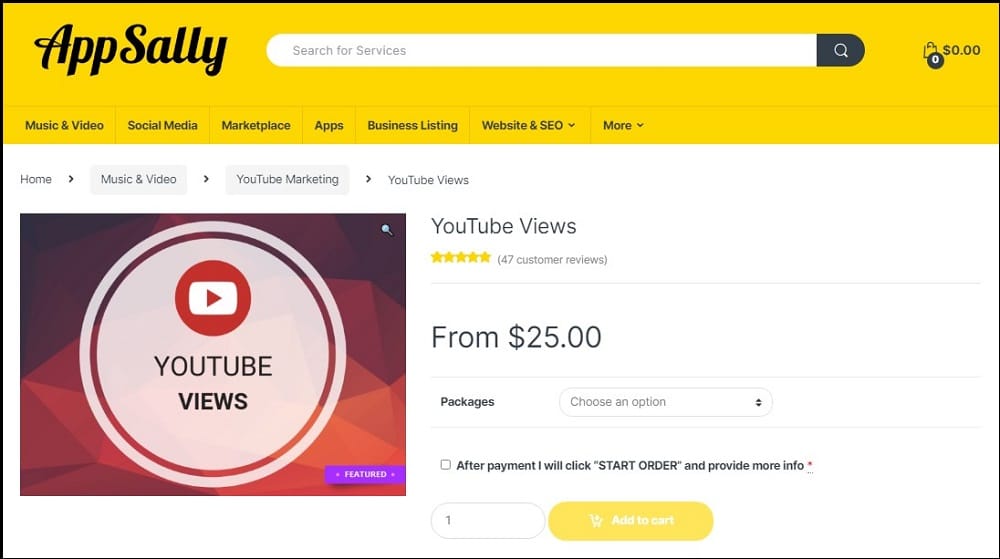 Buy YouTube Views for Appsally