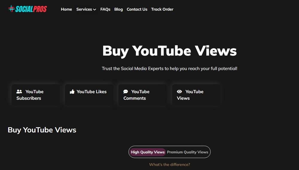 Buy YouTube Views for SocialPros io