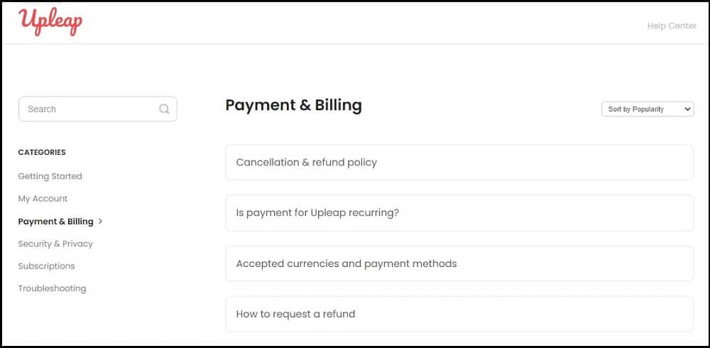 Upleap Payment System