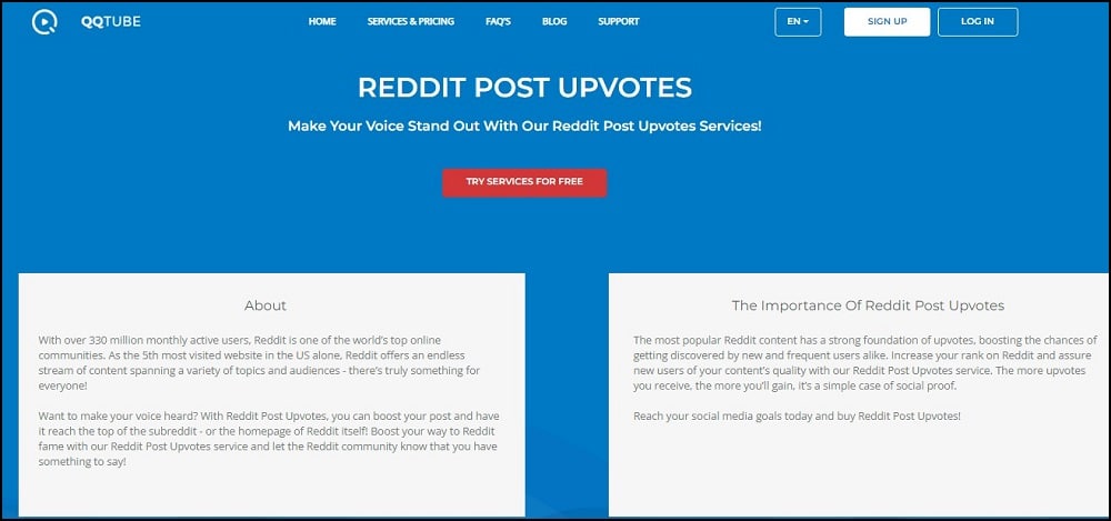 Buy Reddit Upvotes on QQ Tube