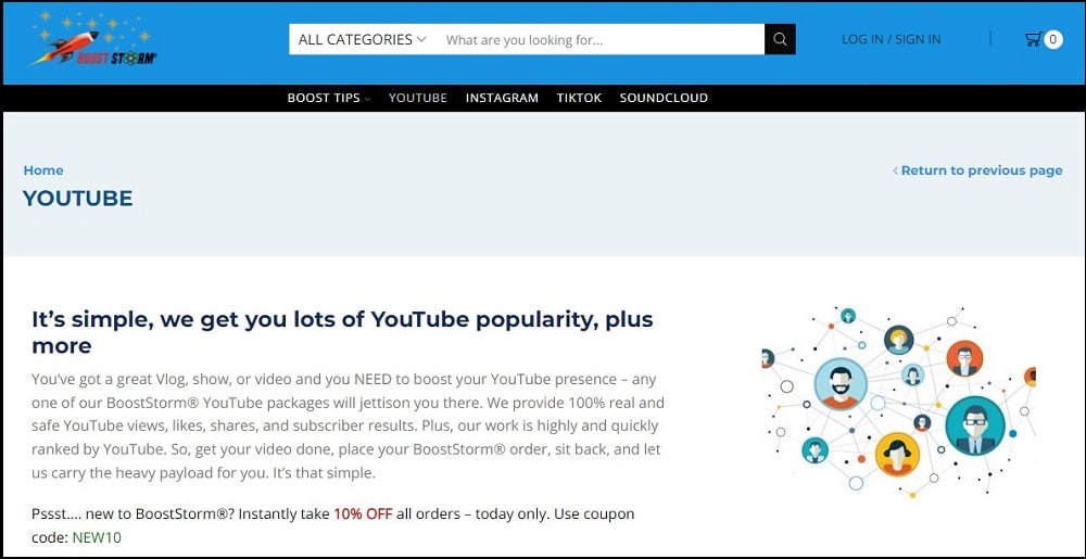 Buy YouTube Subscribers on BoostStorm
