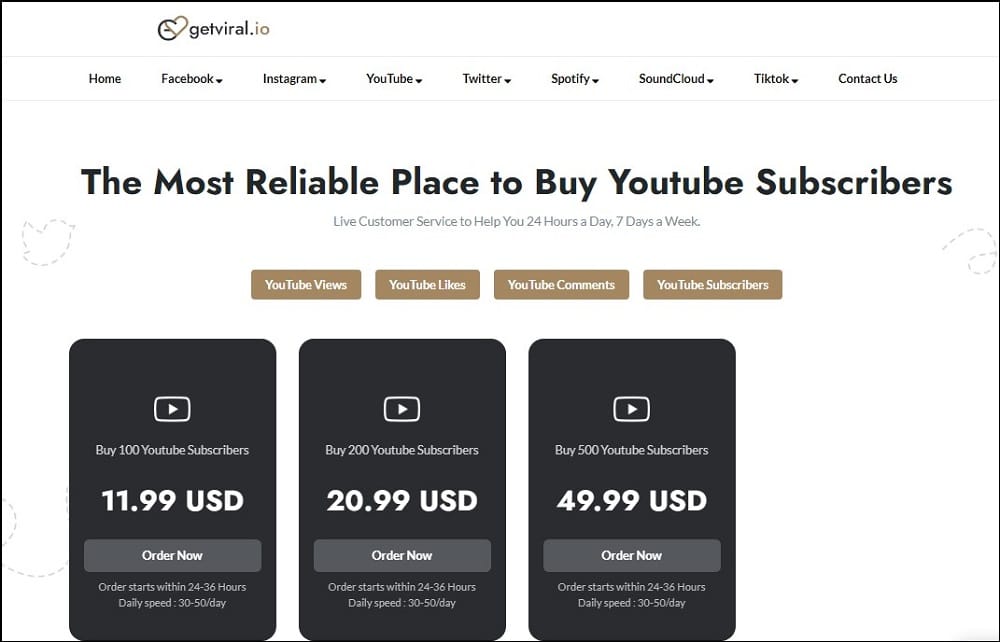 Buy YouTube Subscribers on GetViral