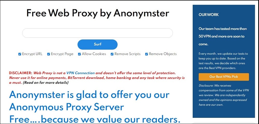 Web Proxy Servers is Anonymster
