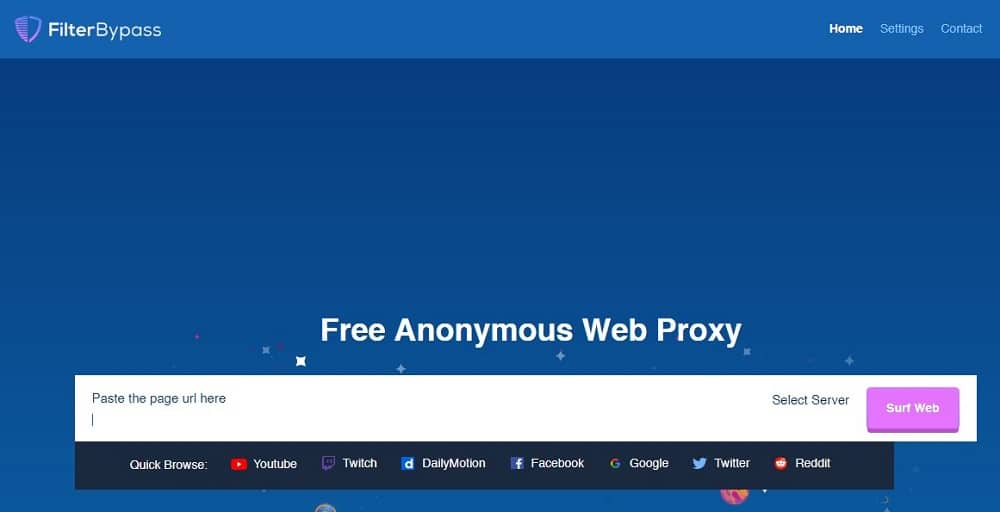 Web Proxy Servers is FilterByPass