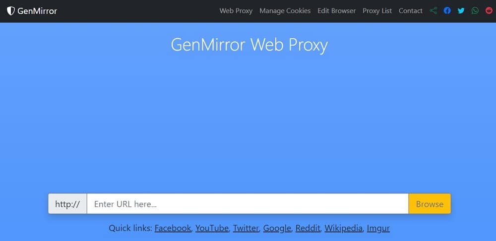 Web Proxy Servers is GenMirror