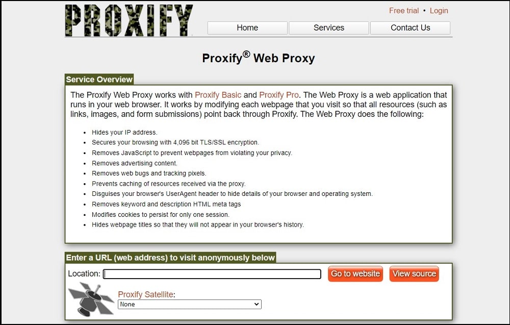 Web Proxy Servers is Proxify Web Proxy