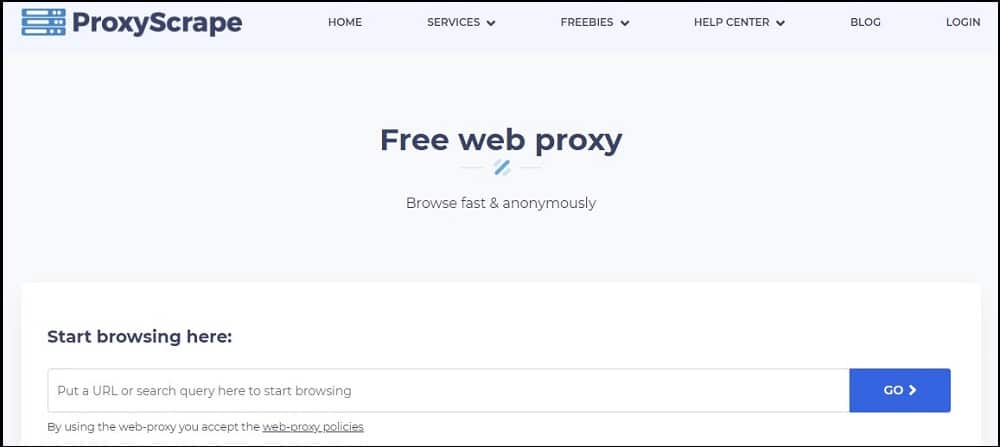Web Proxy Servers is ProxyScrape