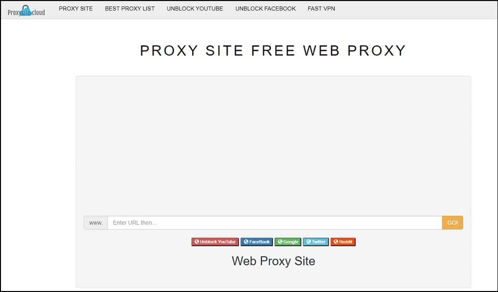 Web Proxy Servers is Proxysite cloud