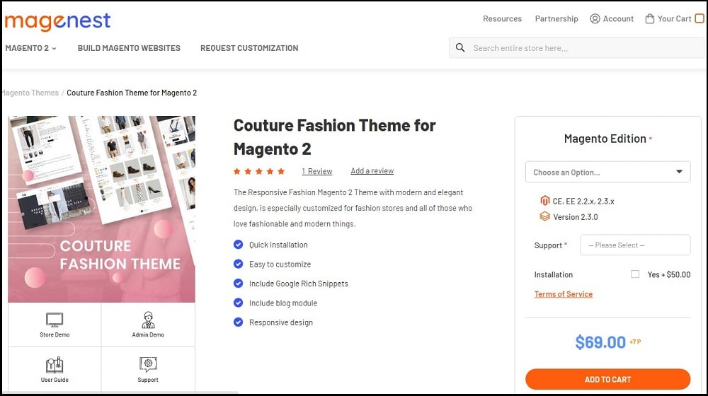 Couture Fashion Theme Overview