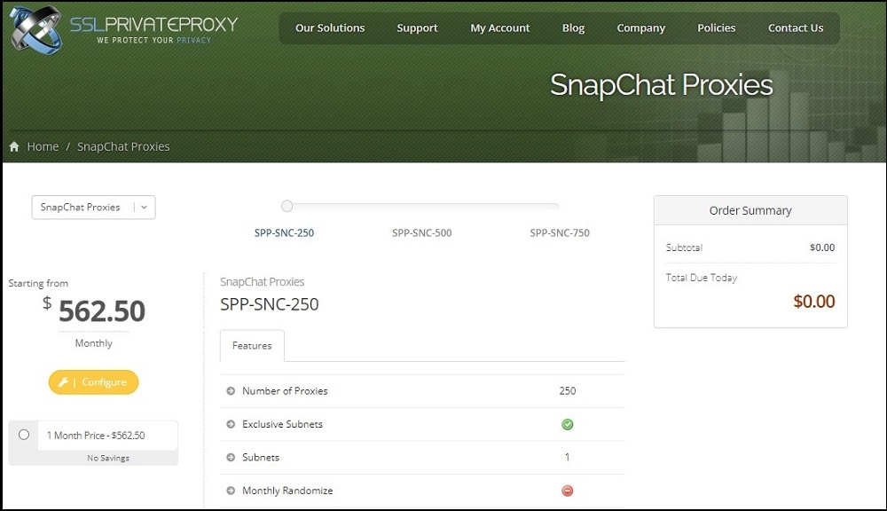 SSL Private Proxy for Snapchat Proxies