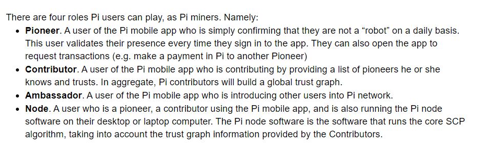 Pi Network Whitepaper Excerpt on Miner Types